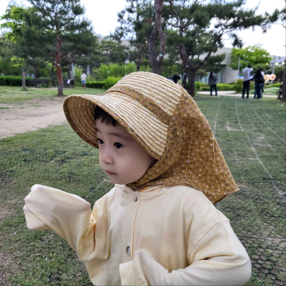 아기 숲체험모자 썬햇 유아플랩캡 챙 밀짚모자 - 상세 이미지 5