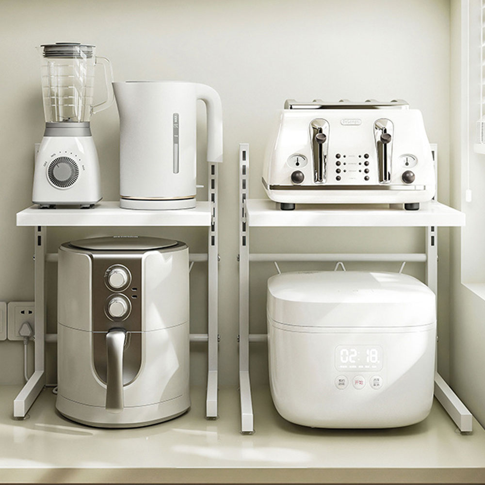높이조절 2단 밥솥선반 대형 에어프라이어선반 전자렌지 밥솥 다이 수납장