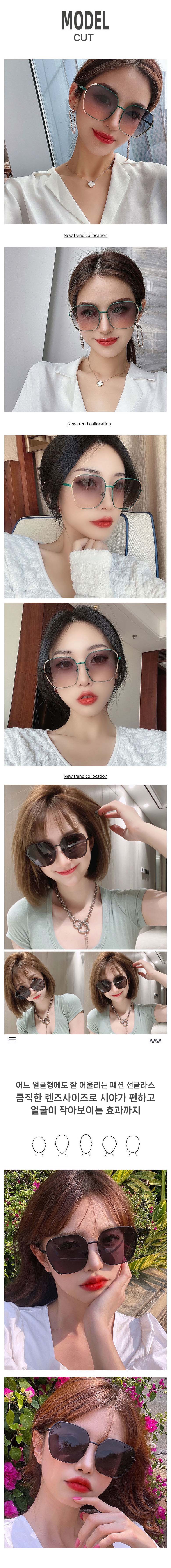 여성 빅사이즈 오버사이즈 가벼운 골프 선글라스 상세 이미지 4