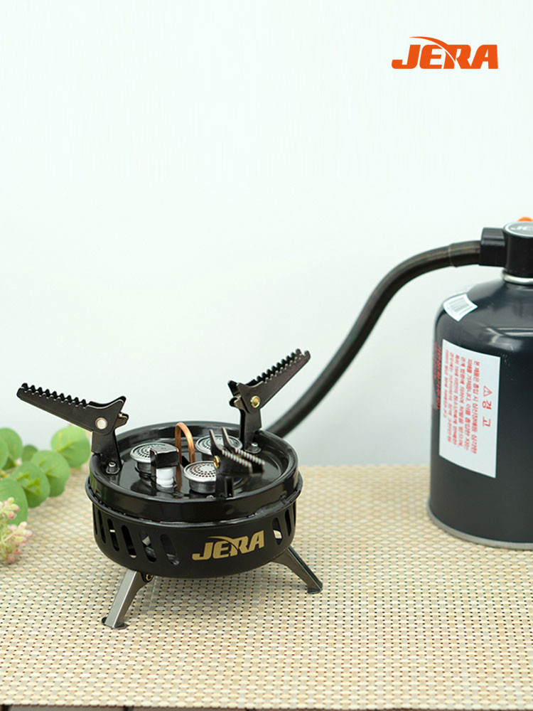 제라 서브 스토브 3구 강염버너 고화력 휴대용 캠핑 차박 블랙