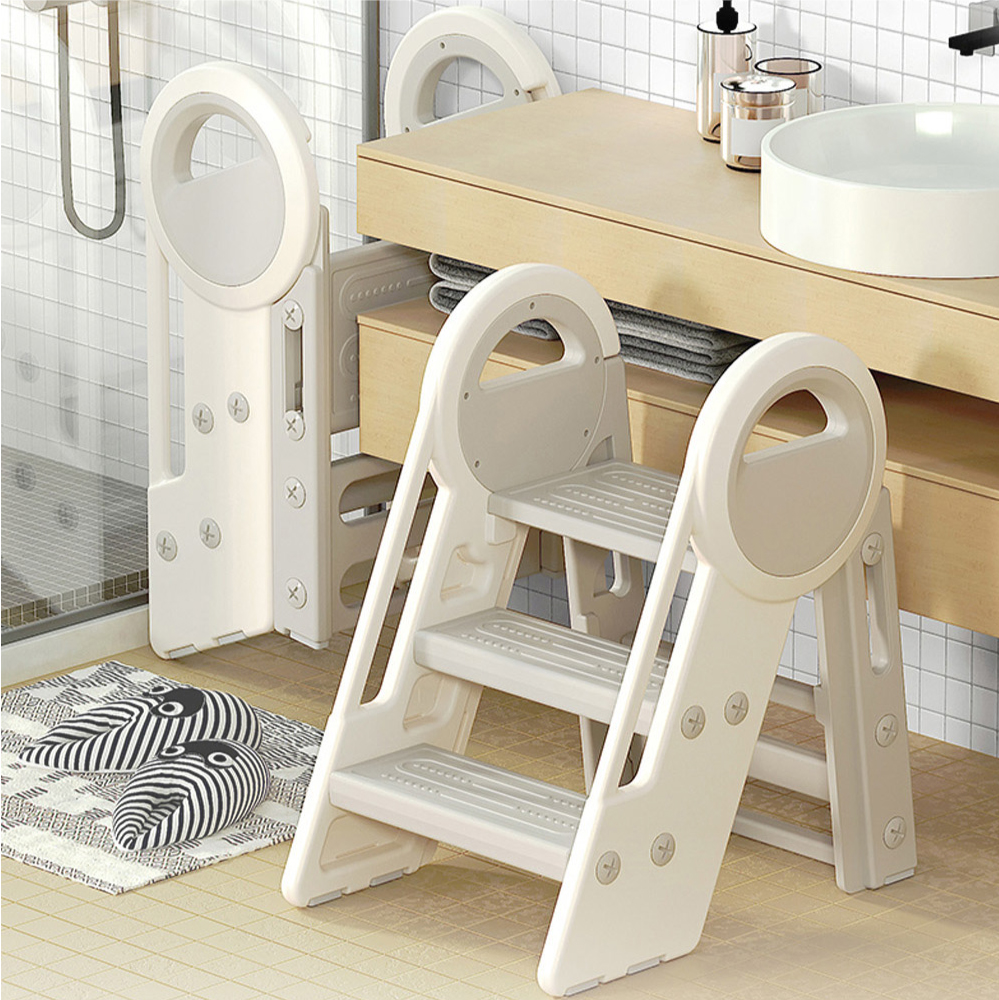 헬로디노 유아 아기 디딤대 3단 2단 높이조절 계단 발디딤대 접이식 세면대 발판 제품 이미지