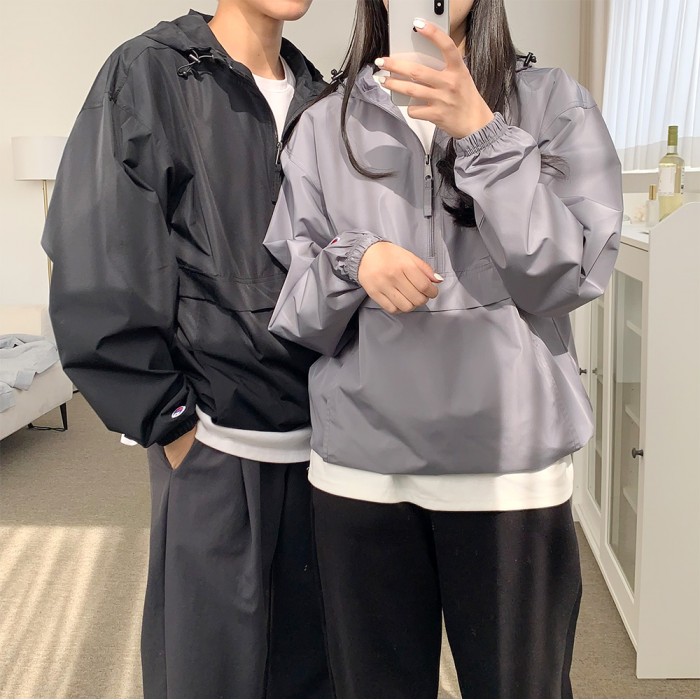 챔피온 아노락 우븐 윈드브레이커 바람막이 자켓