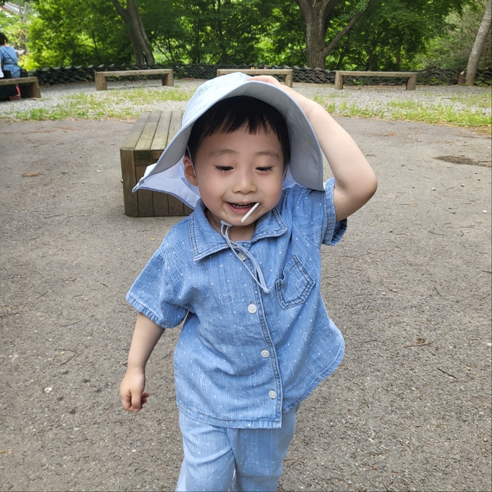 숲체험모자 아기햇빛가리개모자 플랩캡 이미지 6