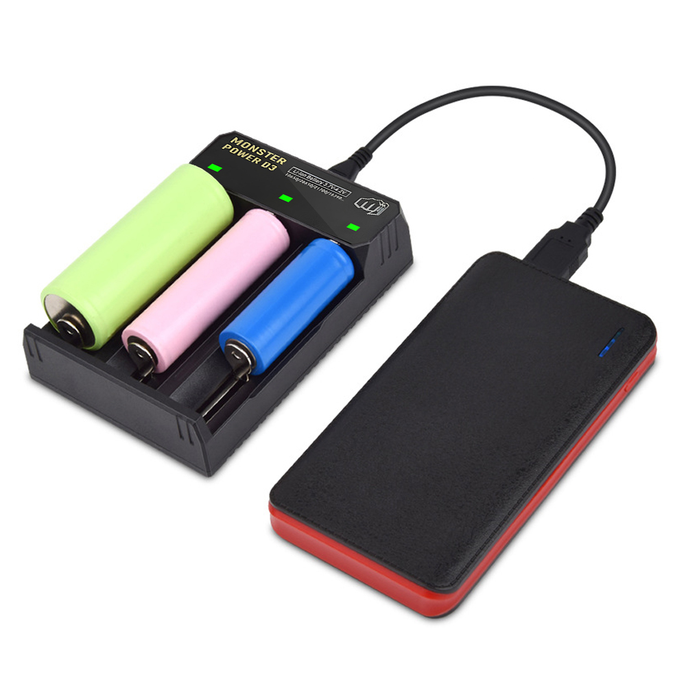 21700 충전기 배터리 18650 26650 C타입 리튬이온 3구 몬스터파워 대륙의실수