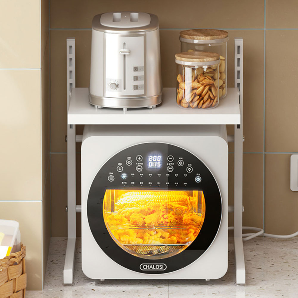 높이조절 2단 밥솥선반 대형 에어프라이어선반 전자렌지 밥솥 다이 수납장