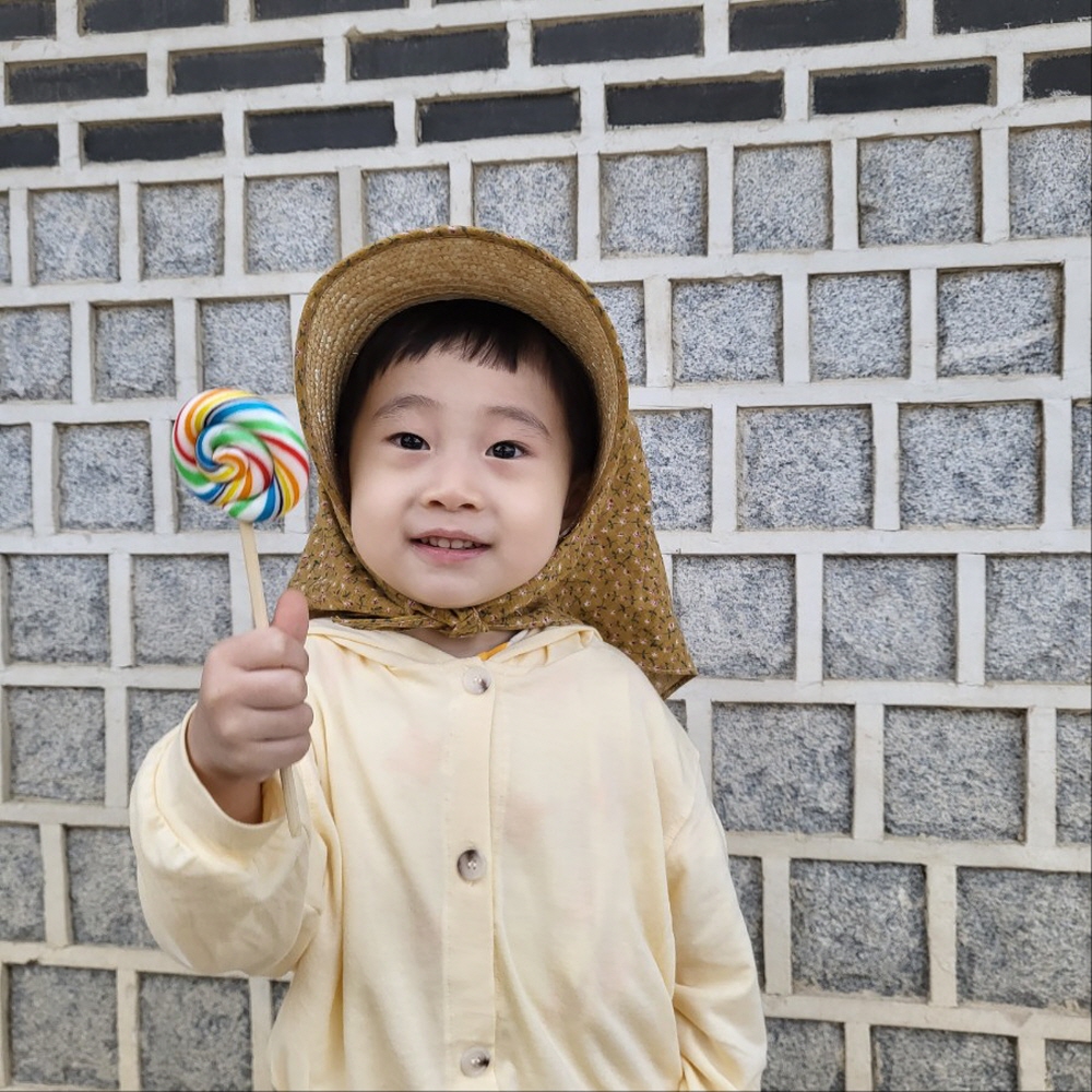 아기 숲체험모자 썬햇 유아플랩캡 챙 밀짚모자 이미지 7