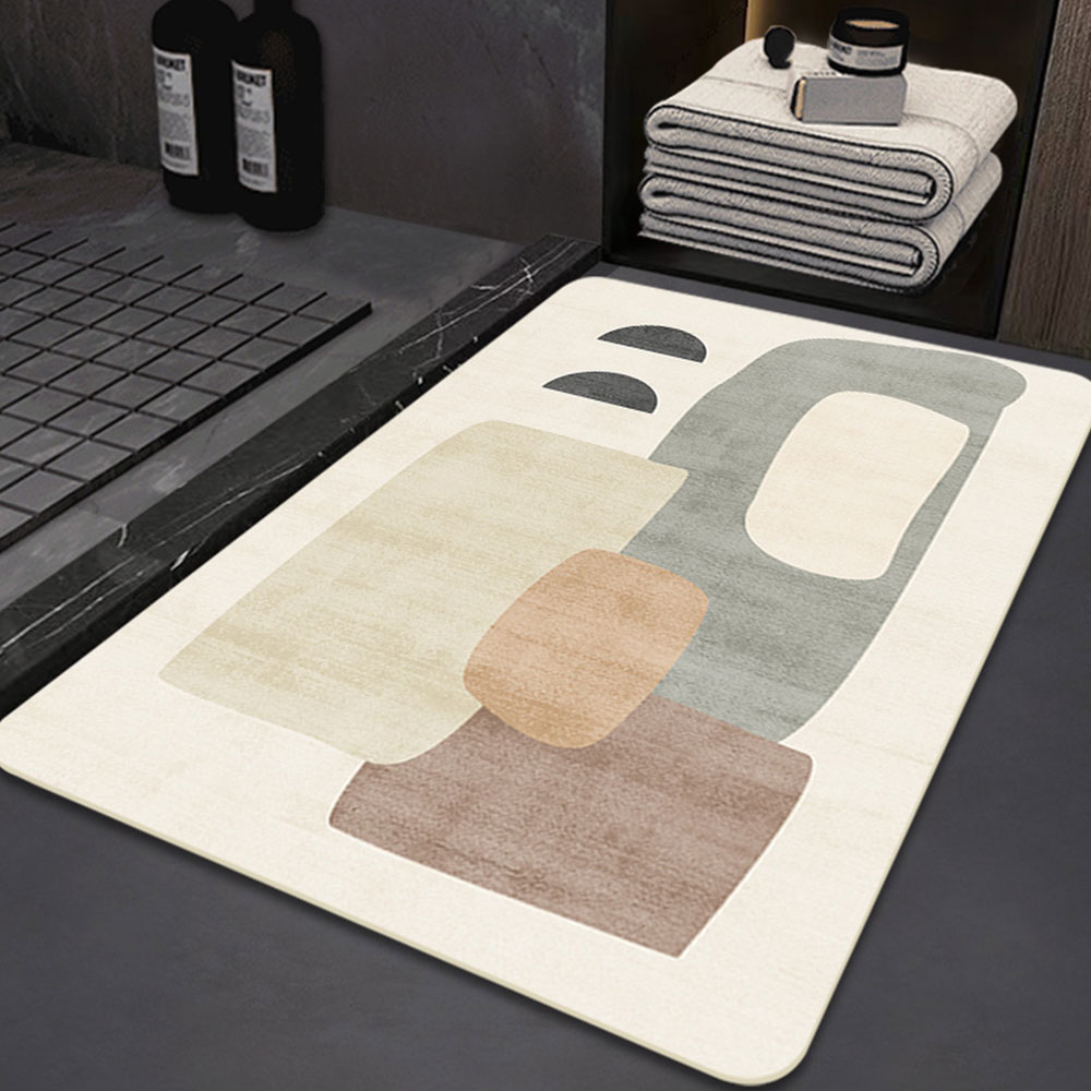 베이지무드 소프트 규조토발매트 스퀘어 빨아쓰는 욕실 주방 화장실 매트