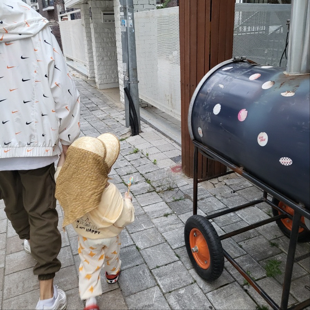 아기 숲체험모자 썬햇 유아플랩캡 챙 밀짚모자 - 상세 이미지 2