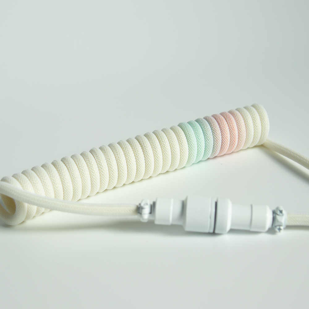 도색 항공케이블 솜사탕 컬러 기계식 키보드 USB to C타입 코일 - 상세 이미지 5
