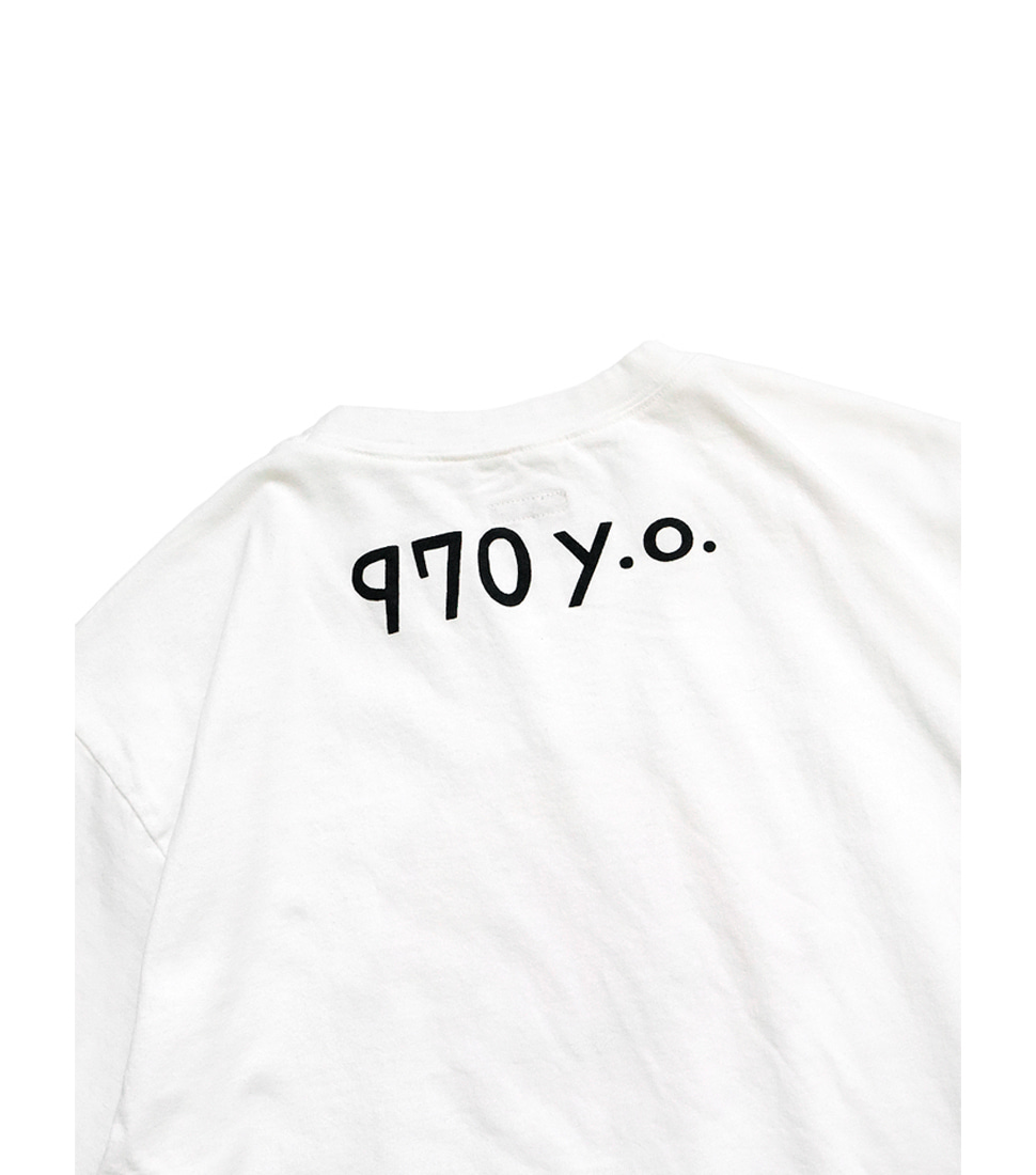 [KAPITAL] 20-/JERSEY CREW T (RAINBOWY TRUNK) WHITE : RINOSTORE