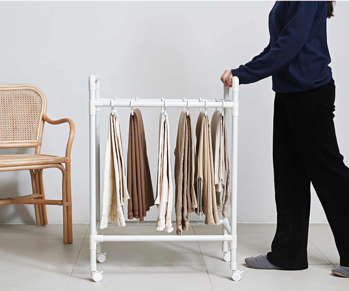 시스템행거 이케아 행거 스탠드 옷걸이 철제 조립 물리그 블랙 2단