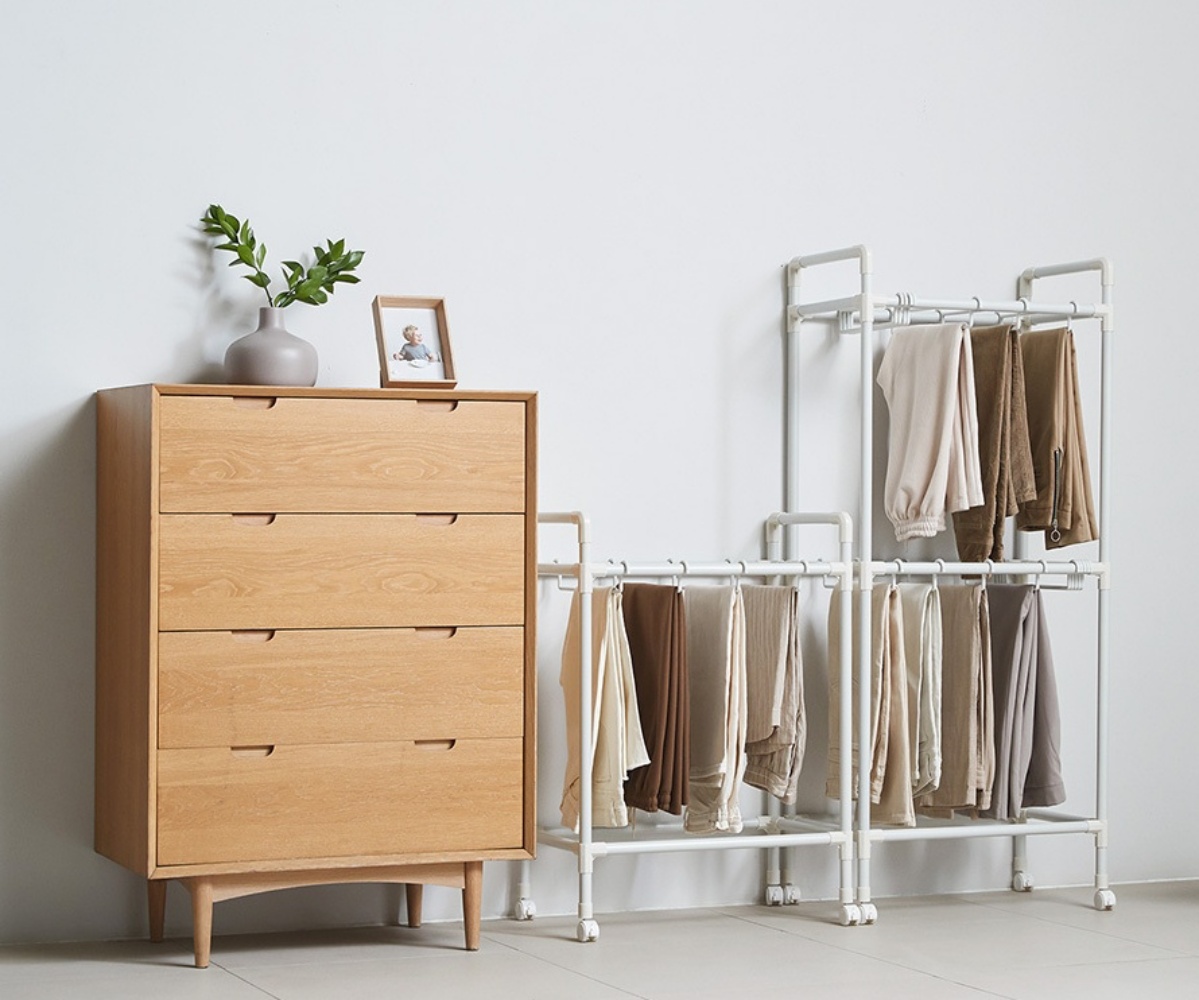 시스템행거 이케아 행거 스탠드 옷걸이 철제 조립 물리그 블랙 2단