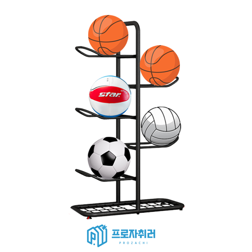 농구공 거치대 5단 공거치대 받침대 보관 - 상품 이미지