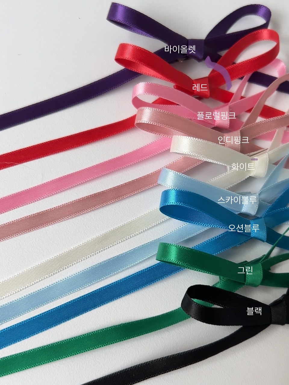 *국내생산/핸드메이드* 롱롱 3개 1쌍 미니 새틴 리본 머리 집게핀 포인트 헤어핀 키치 소녀 상세 이미지 46