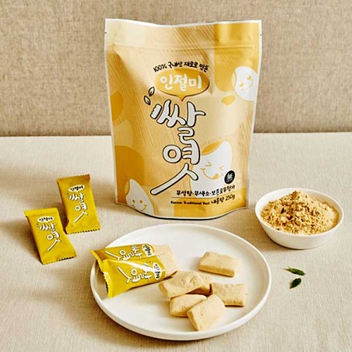(6개) 장수엿 국내산 고소한 콩가루 인절미 쌀엿 250g - 메인 이미지