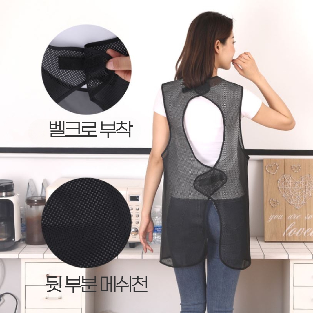 미용실앞치마 여름 주방 미용 업소용 방수앞치마 - 상세 이미지 3