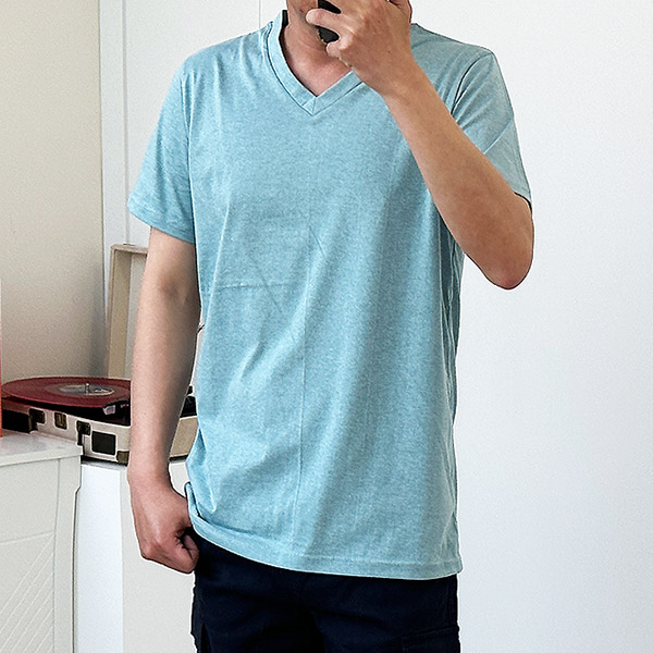 남자 브이넥반팔티 남성반팔티 빅사이즈 기본