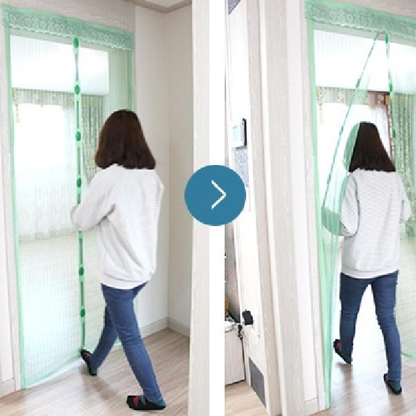 자석 미닫이방충망 방문 현관모기장 출입문 붙이는방충망 90x210