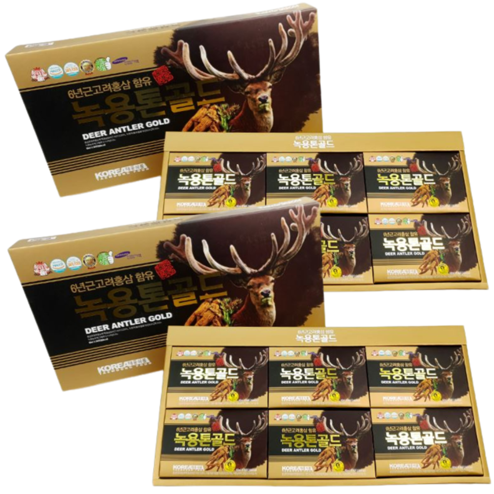 한국인삼유통공사 6년근 고려홍삼 녹용톤골드 60ml x30포 2박스 홍삼 녹용 즙 엑기스 제품 이미지