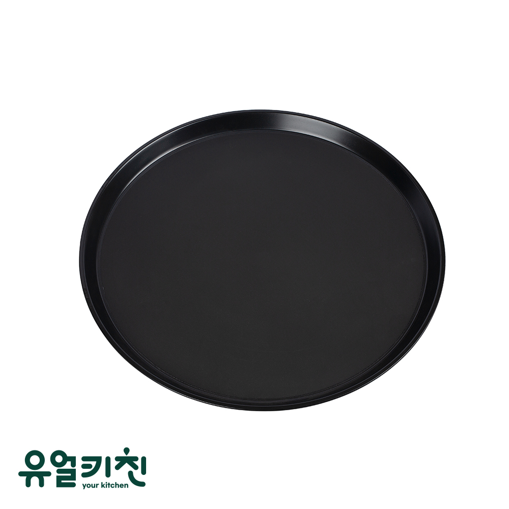 논슬립 원형 쟁반 카페 트레이 업소용 소 블랙 - 상세 이미지 3