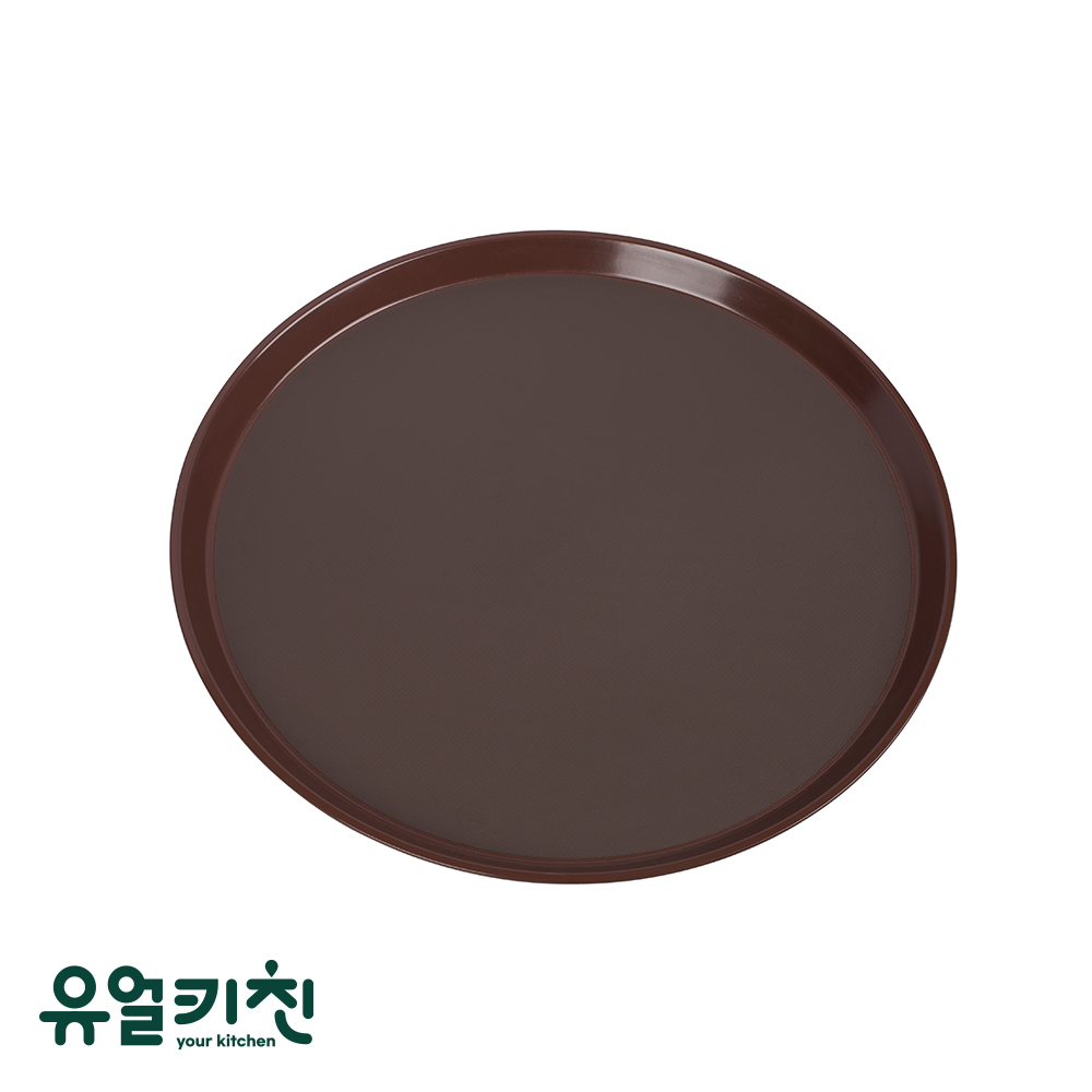 논슬립 원형 쟁반 카페 트레이 업소용 소 블랙 - 상세 이미지 2