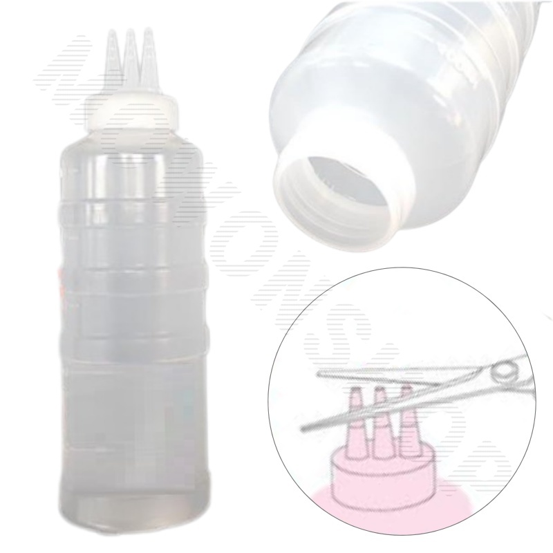 3줄 소스통 케첩통 마요네즈통 카페 시럽통 업소용 0.4L - 메인 이미지