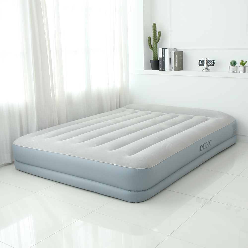 인텍스 펌프내장형 스탠다드 에어매트 캠핑매트 침대 캠핑용 휴대용 매트리스 퀸 가방