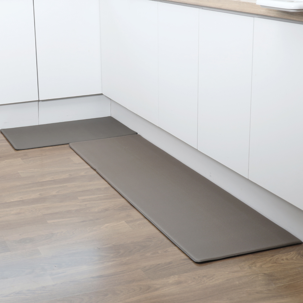 1+1 파쿠젠 방수 주방매트 싱크대 발매트 양면 10T 2p 그레이, 75x45cm