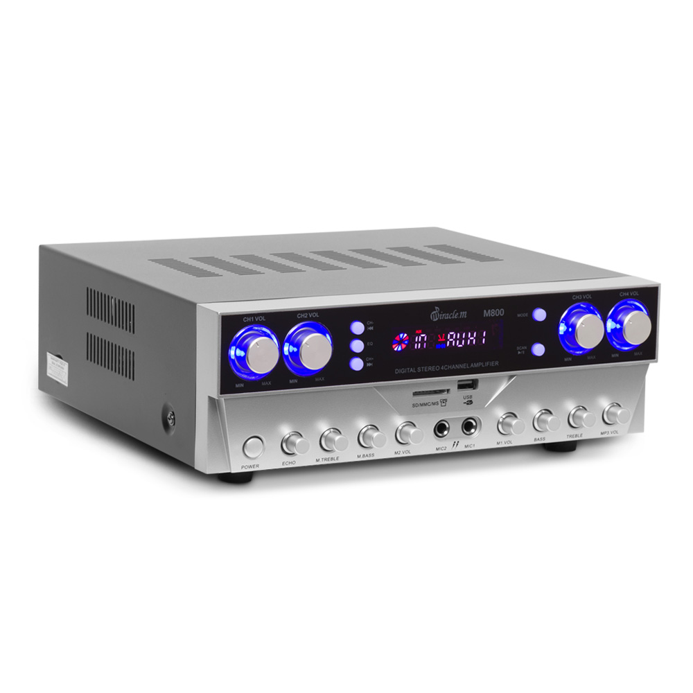 블루투스 앰프 미니 카페 매장용 노래방 인티앰프 미라클엠 4채널앰프 400W M800 이미지 4