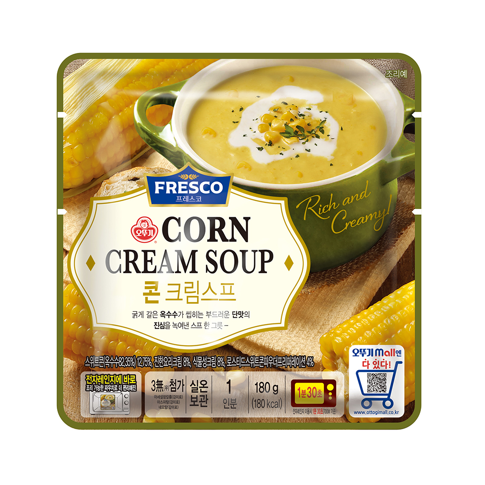 오뚜기 프레스코 콘크림스프 180g - 상품 이미지