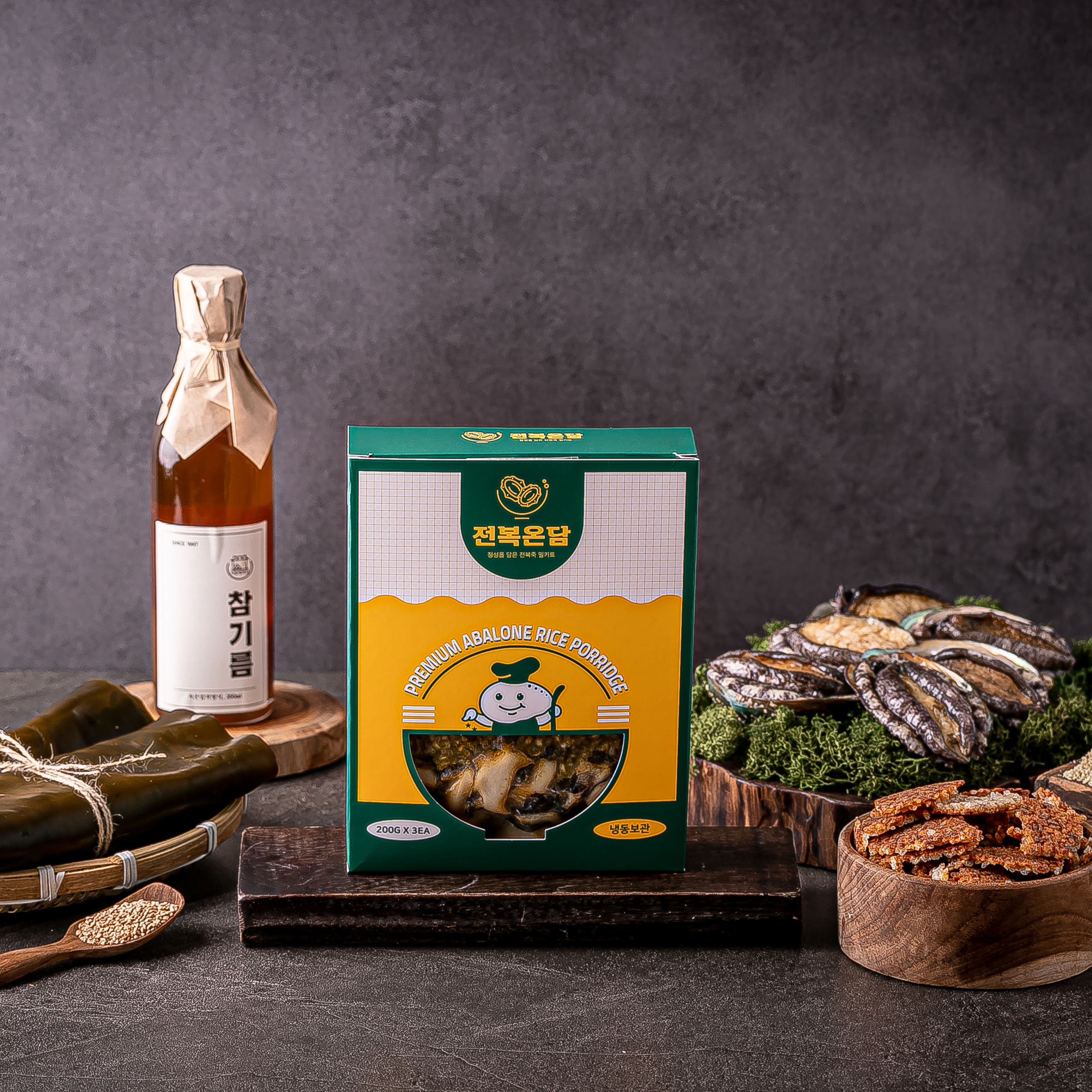 부산 기장 줄서는 전복죽맛집 냉동 간편조리식 전복죽 (1.5인분 205g ×3팩) 이미지 4