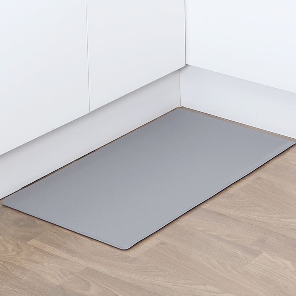 파쿠젠 방수 주방매트 싱크대 발매트 양면 10T 그레이, 75x45cm