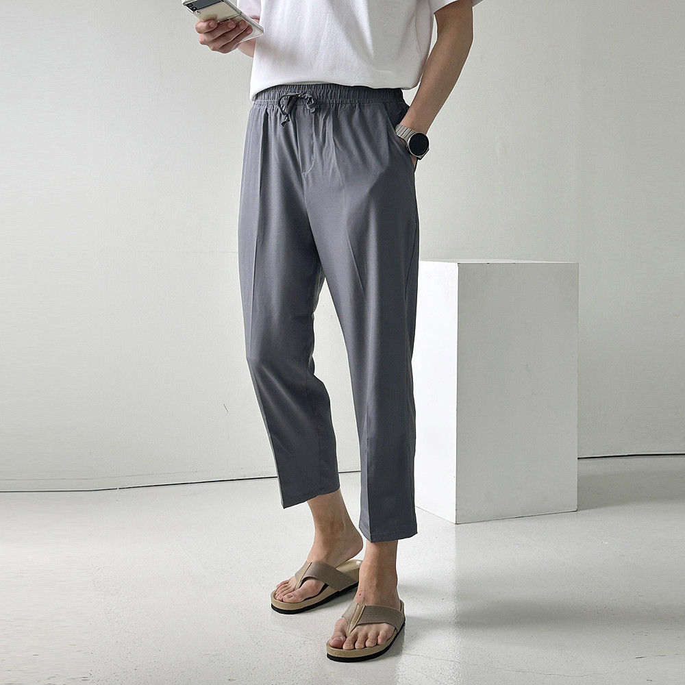 남자와이드팬츠 남자냉장고바지 9부 남성슬랙스 아이스팬츠