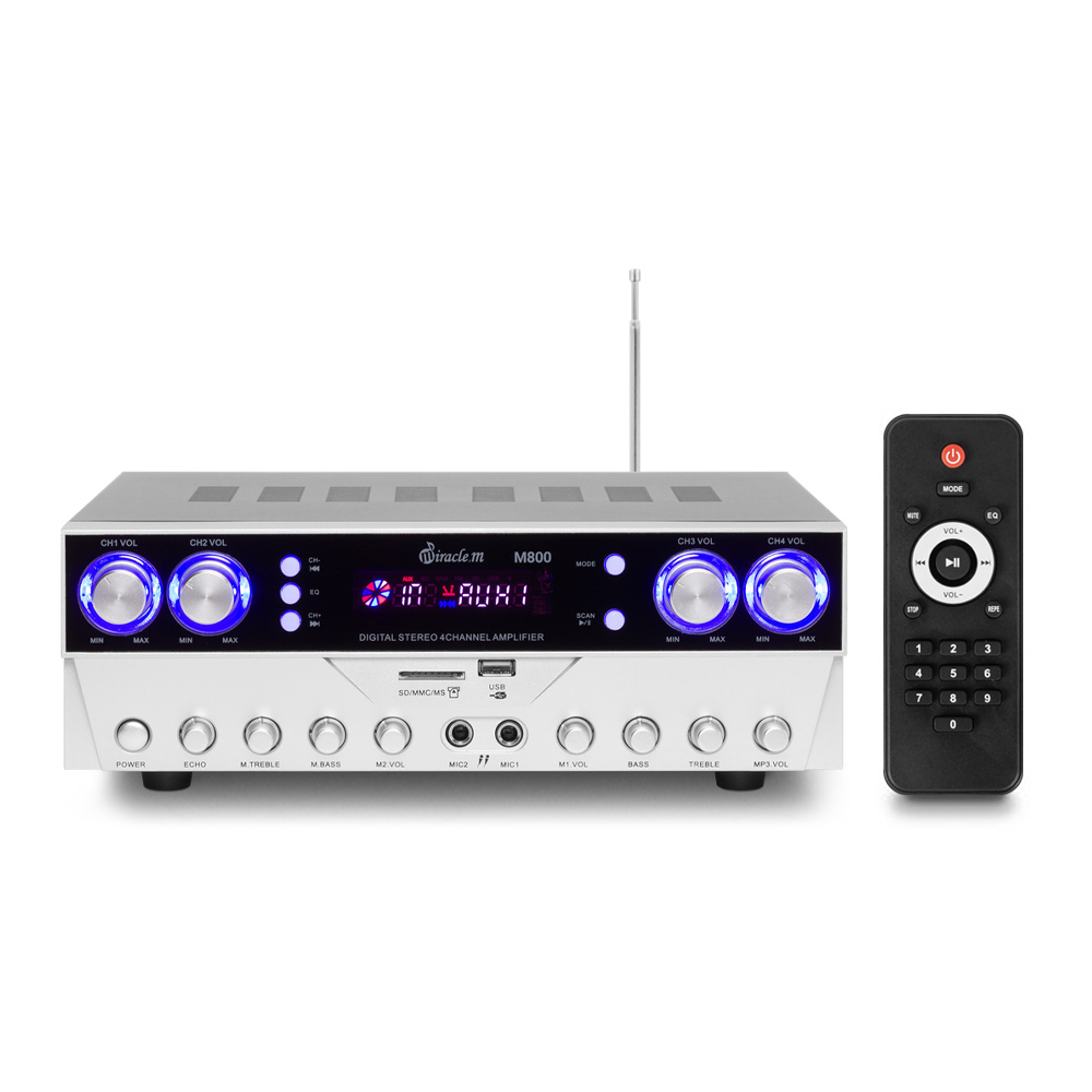 4채널 앰프 400W 블루투스 앰프 카페 매장용 인티앰프