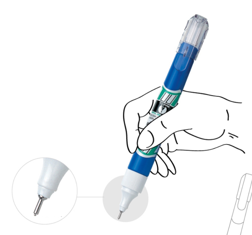 수정액( 액상 타입) 극세 식수 극세펜 CORRECTION PEN 화이트 다용도 초극세 - 상품 이미지