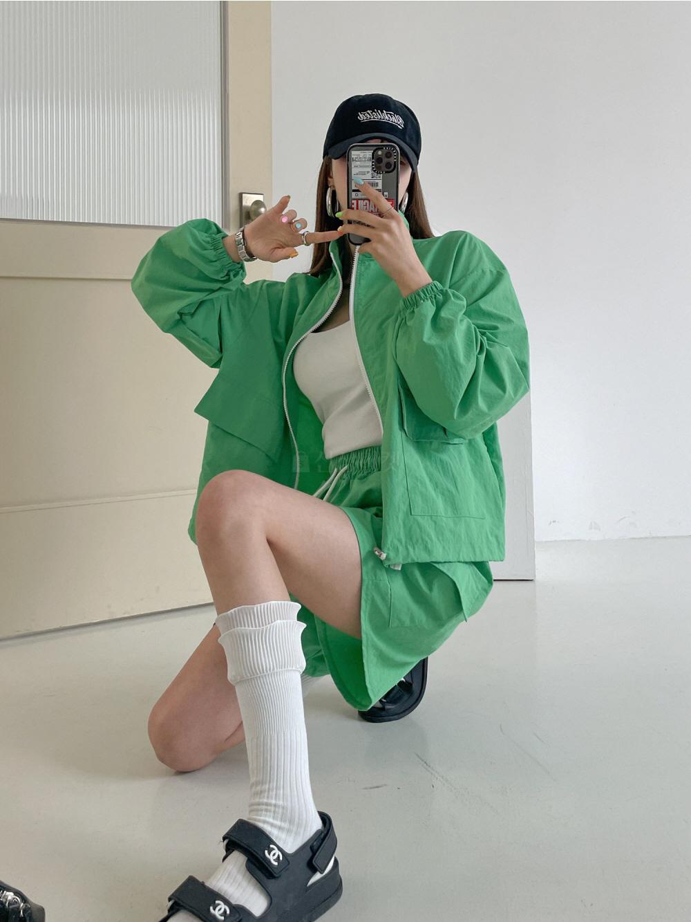 와샤 건빵 아노락 얇은 바람막이 집업 점퍼 아우터 이미지 6