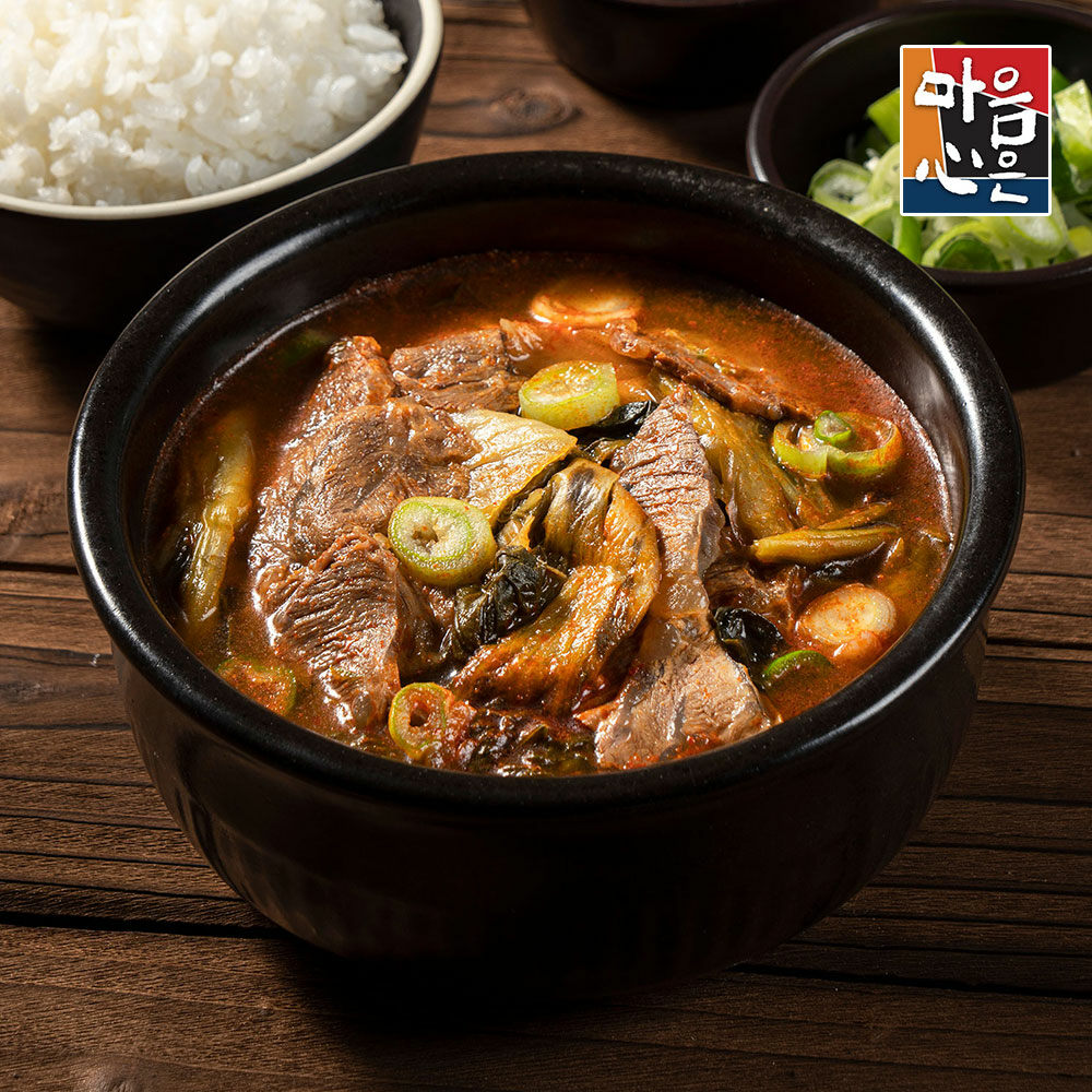 (m)[마음심은] 얼큰 우거지 소고기곰탕 600g x 3팩 - 상품 이미지