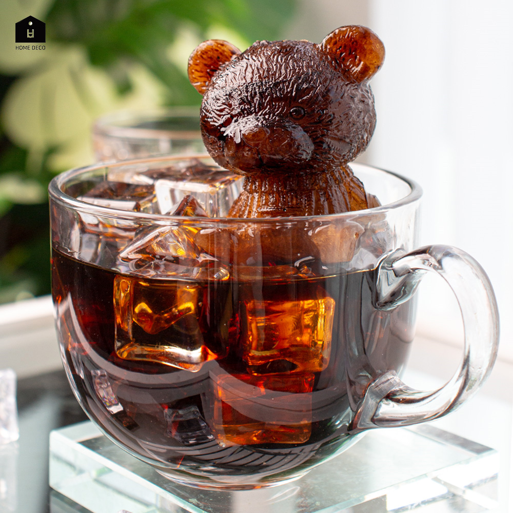 홈데코 실리콘 귀여운 캐릭터 곰돌이 얼음틀 대 X 5개