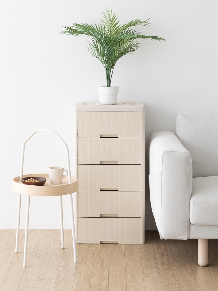 할메이드 5단 플라스틱 틈새 서랍장 라탄서랍장