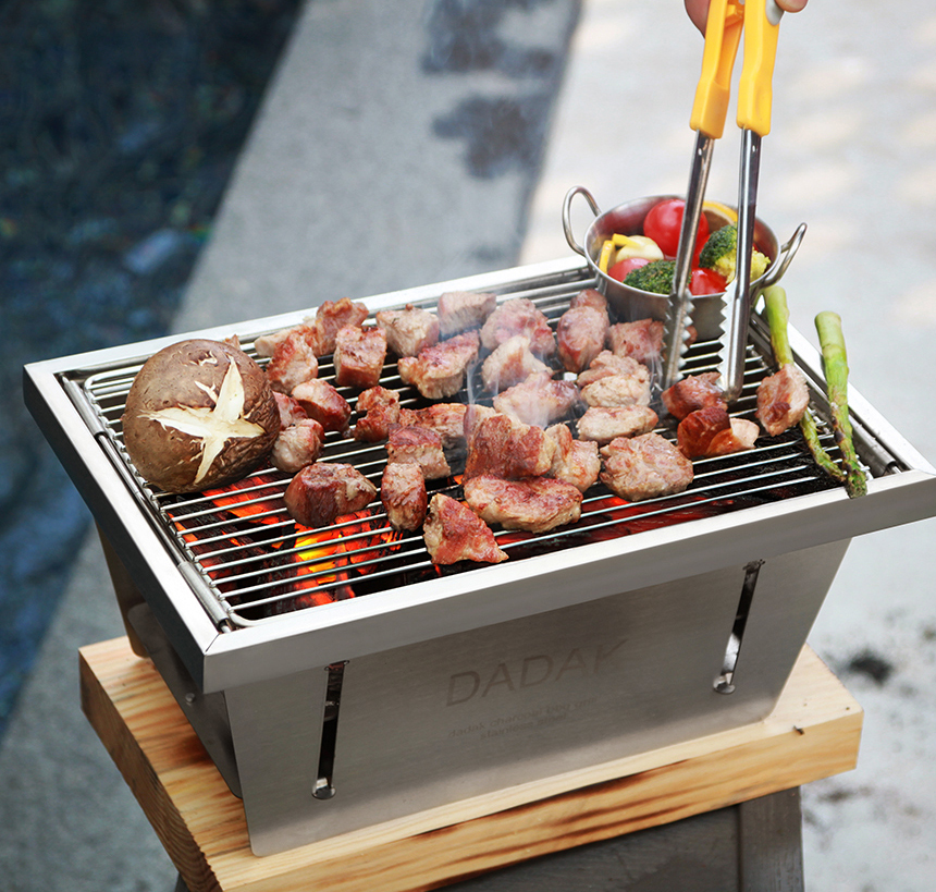 다닥 바베큐그릴 캠핑화로대 숯불 접이식 M