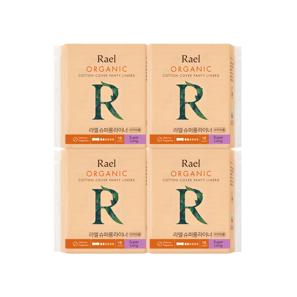 라엘 유기농 순면커버 팬티라이너 슈퍼롱 18개입 4팩 가격 비교 Rael 라엘 유기농 순면커버 팬티라이너 슈퍼롱 18개입 4팩