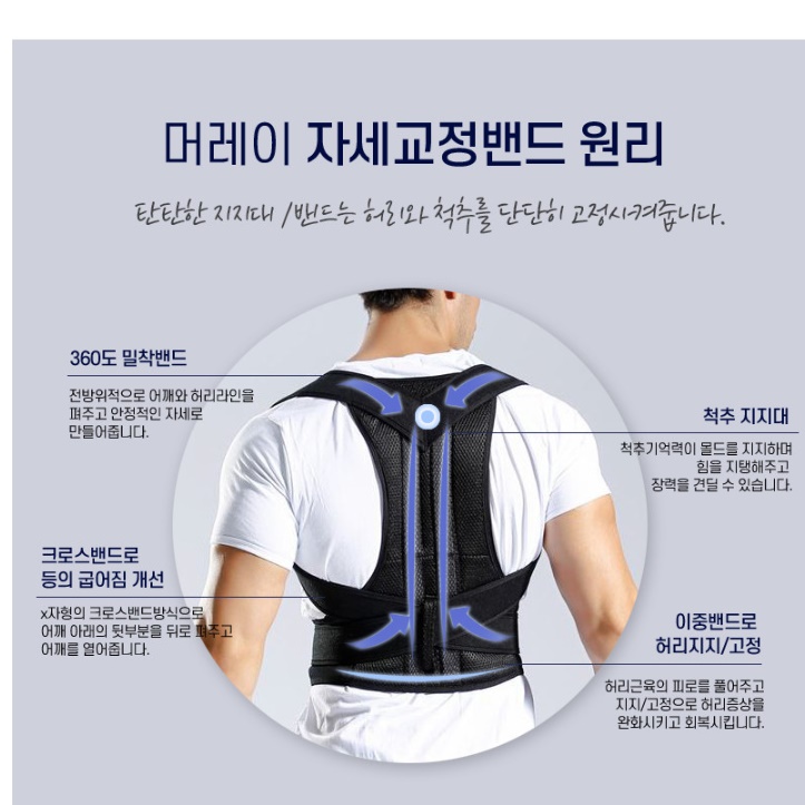 굽은 등 교정기 등 펴는 기구 등 굽음 허리 펴기 - 상세 이미지 4