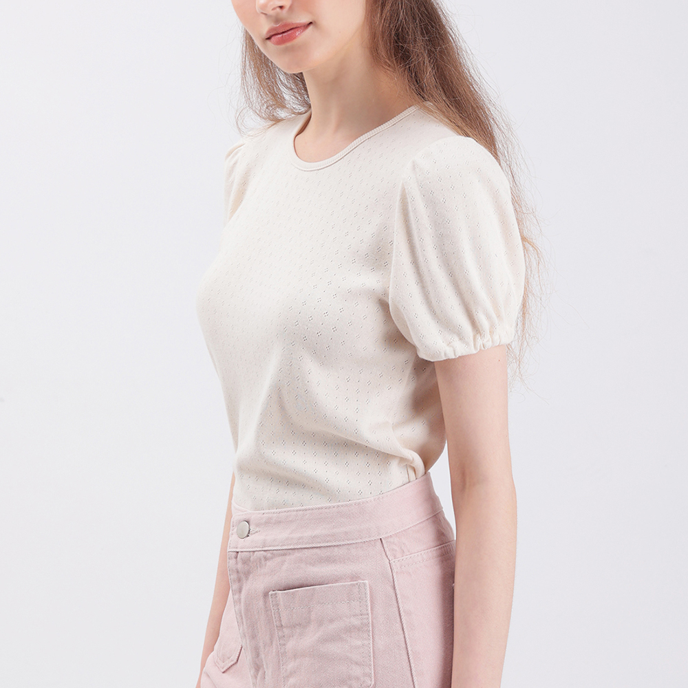 PUFF EYELET T-SHIRT 리뷰, 퍼프 티셔츠 후기, 여름 티셔츠 추천