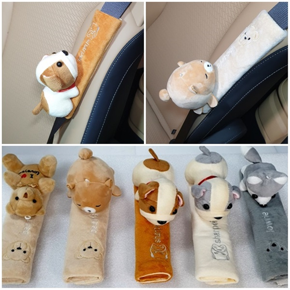 어린이 안전벨트 인형 커버 쿠션 유아 안전벨트커버 테디베어1P