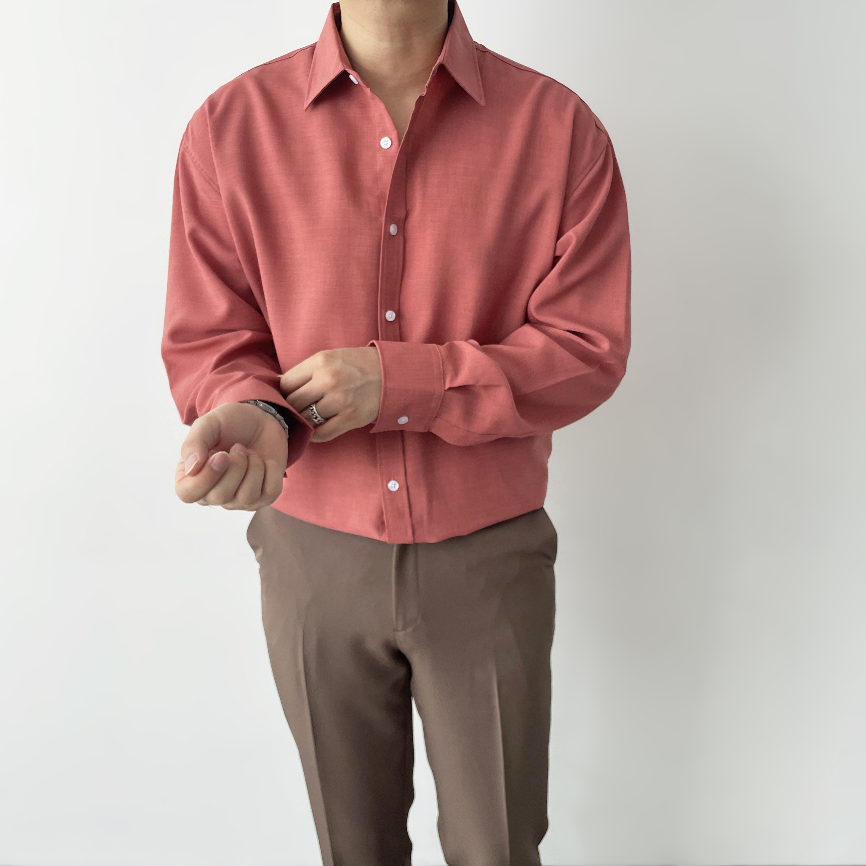 오버핏린넨셔츠 여름긴팔남방 남자린넨남방 이미지 3