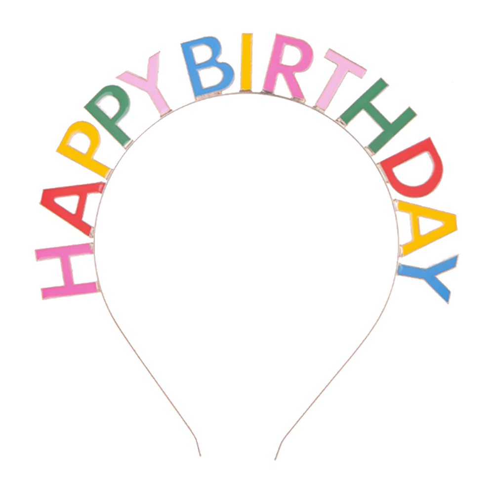 [브로키] 생일머리띠 헤어밴드 파티 이벤트소품 빈티지 레인보우 - 상세 이미지 3
