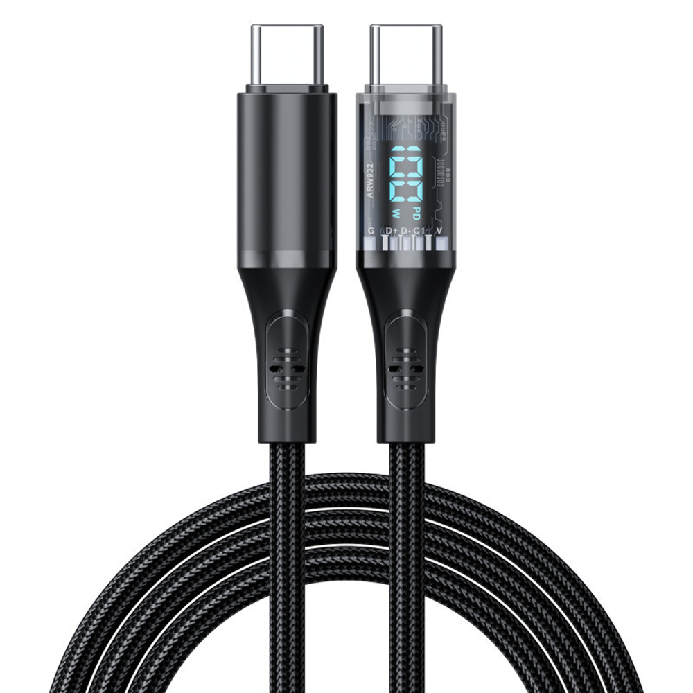 바라보고 USB C타입 to C타입 PD 100W LED 전력표시 고속충전 케이블 - 상세 이미지 2