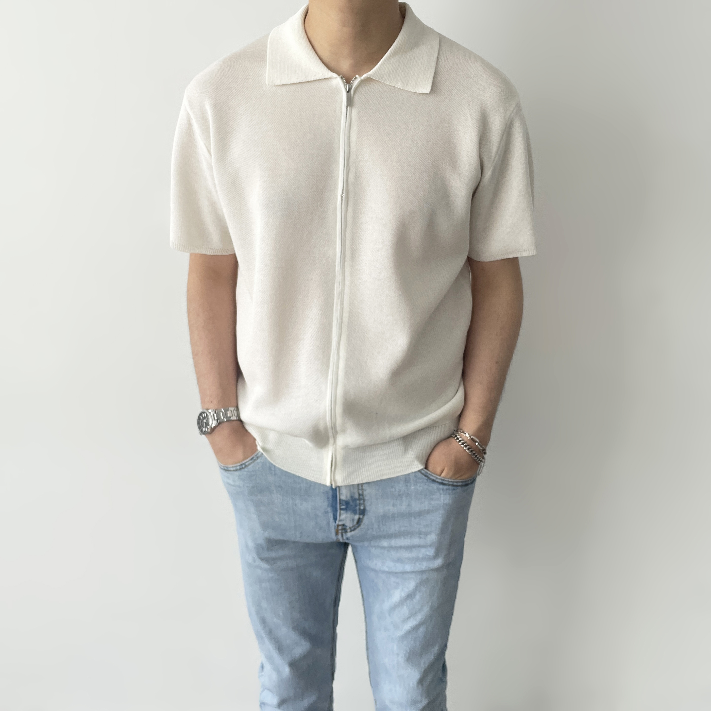 남자여름가디건 남성린넨가디건 반팔니트가디건 이미지 2