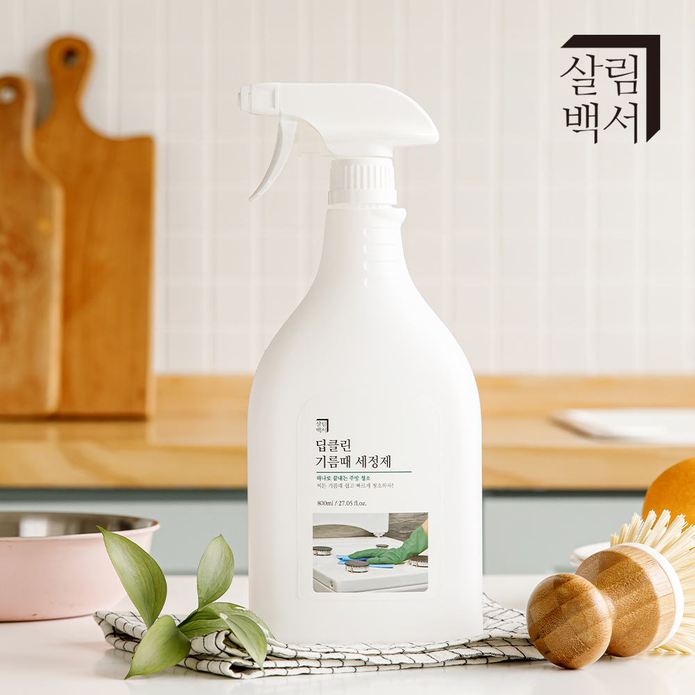 1+1 살림백서 다목적 클리너 800ml 세정제 주방 가스렌지 후드 청소 기름때제거 이미지 3
