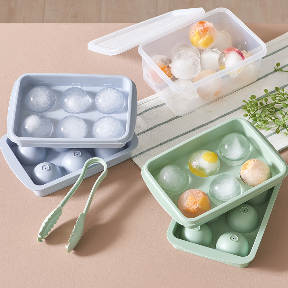 이지앤프리 아이스볼 6구 얼음트레이 얼음통 집게 2종 세트